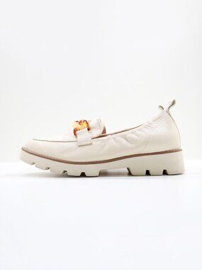 Vionic Cynthia Beige Leather Chunky Lightweight Loafers - 6.5